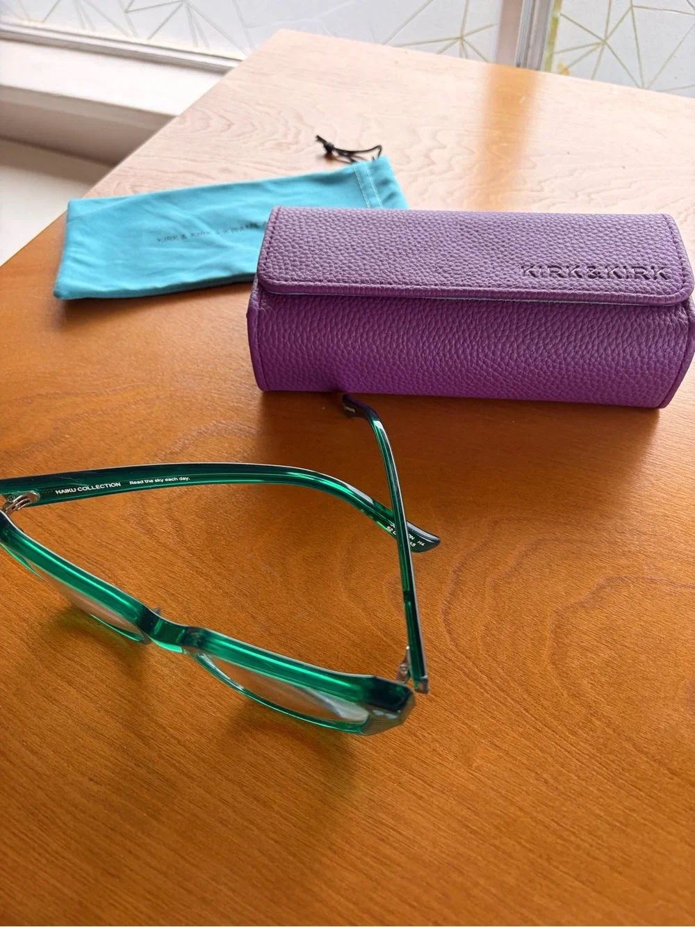 Kirk and Kirk Haiku Collection Green Square Sunglasses by